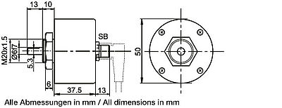 Zeichnung - drawing WDGA 50V CBx