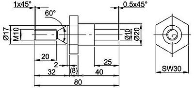 Z WDGWA10M10 Drehgeber Wellenadapter