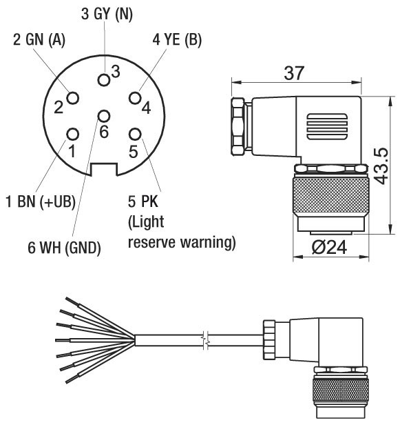 Z KDA667 female connector encoder