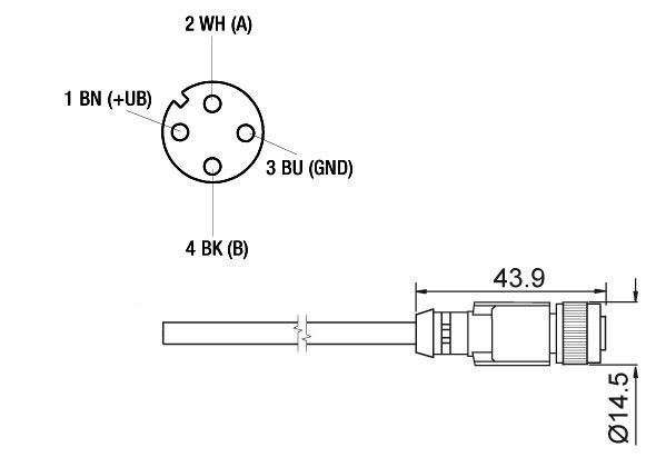 Z KI467 female connector encoder