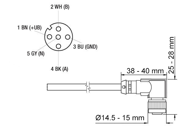 Z KIA567 female connector encoder