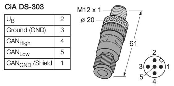 Z KIS567 female connector encoder