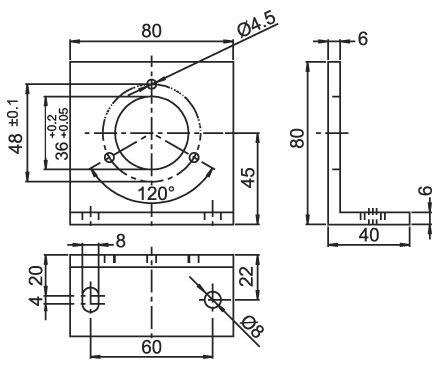 Z MW58B encoder mounting angle