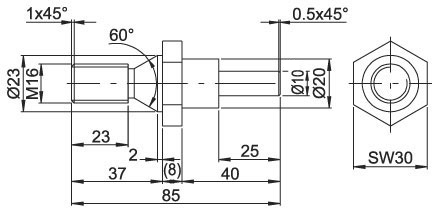 Z WDGWA10M16 encoder shaft adapter Z WDGWA10M16 encoder shaft adapter